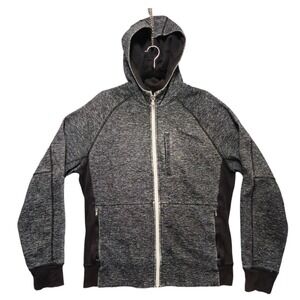 Lululemon Mens Large Best Coast Hoodie Heathered Texture Grey Black Athletic Zip